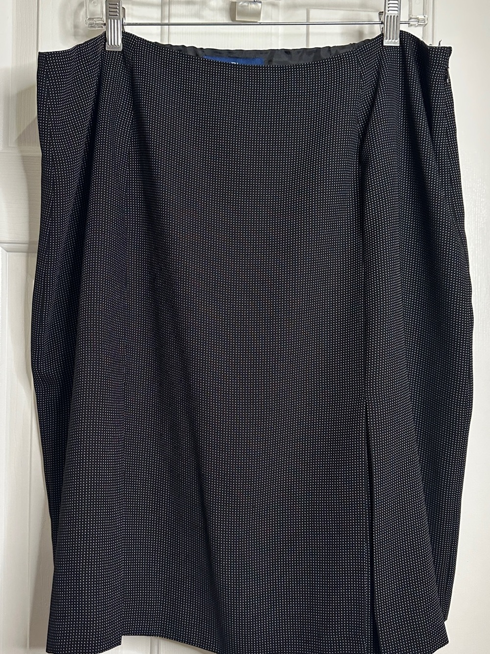 Evan Picone Black with White Pin Dot Pencil Skirt